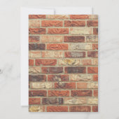 Eat, Drink Housewarming Party Rustic Brick Invite Kaart (Achterkant)