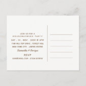 Eat, Drink Housewarming Party Rustic Brick Invite Uitnodiging Briefkaart (Achterkant)