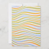 Eat, Drink Housewarming Party Wavy Lines Invite Aankondiging (Achterkant)