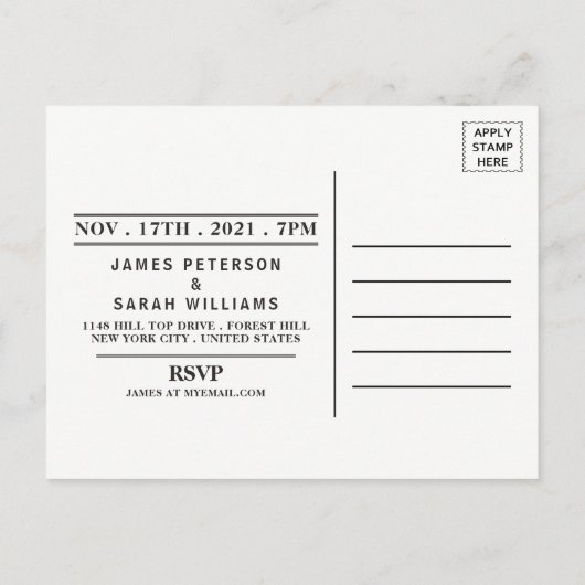 Eat, Drink Housewarming Party Wavy Lines Invite Uitnodiging Briefkaart (Achterkant)