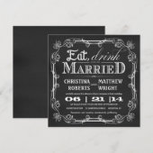 Eat Drink: huwelijkshuwelijk Kaart (Voorkant / Achterkant)