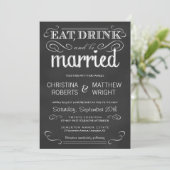Eat Drink huwelijkshuwelijk Kaart (Staand voorkant)