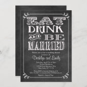 Eat Drink: huwelijkshuwelijk Kaart (Voorkant / Achterkant)