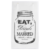 Eat drink: huwelijkshuwelijkscadeaus voor jar brui klein cadeauzakje (Voorkant)