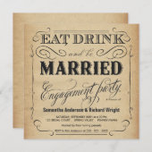 Eat Drink: huwelijkspartners Kaart (Voorkant / Achterkant)