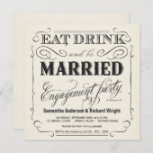 Eat Drink: huwelijkspartners Kaart (Voorkant / Achterkant)