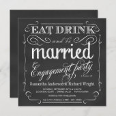 Eat Drink: huwelijkspartners Kaart (Voorkant / Achterkant)