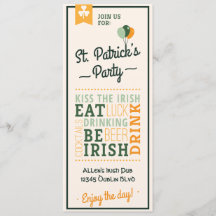 Eat Drink: Ierse St. Patrick's Day Invitation