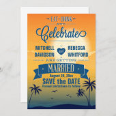 Eat Drink in Celebrate Summer Sunset Save the Date (Voorkant / Achterkant)