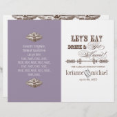 Eat, Drink in Get Married, Formal Wedding Program (Voorkant / Achterkant)