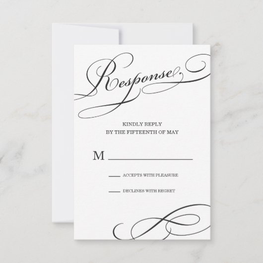 EAT, DRINK IN VERS WIT  | RSVP CARD (Voorkant)