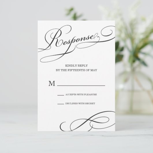 EAT, DRINK IN VERS WIT  | RSVP CARD (Staand voorkant)