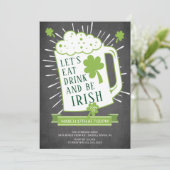Eat Drink: Irish St Patrick's Party Kaart (Staand voorkant)