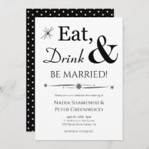 Eat Drink is gehuwd met Black White Retro Wedding
