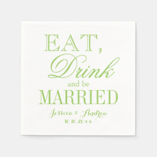 Eat drink is gehuwd met groenpapier voor dranken l servet