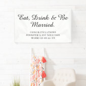 Eat Drink is gehuwd met moderne zwarte-Script-brui Spandoek (Insitu)