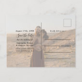 Eat drink is getrouwd 2 foto's marine behalve datu briefkaart (Achterkant)