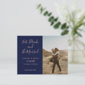 Eat drink is getrouwd 2 foto's marine behalve datu briefkaart (Staand voorkant)