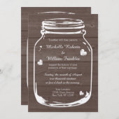 Eat drink is getrouwd Mason Jar bruiloft uitnodigi Kaart (Voorkant / Achterkant)