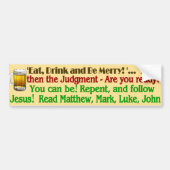 Eat Drink is Merry Bumpersticker (Voorkant)