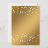 Eat Drink is Merry Festive Gold Holiday Party Kaart (Achterkant)