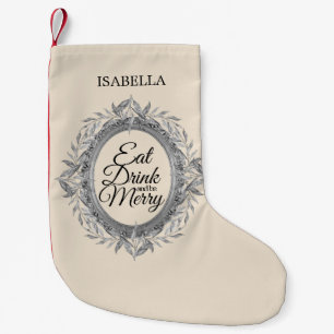 Eat Drink is Merry Silver Leaves met de naam Ivory Kleine Kerstsok