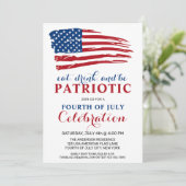 Eat Drink is patriottisch VS vlag 4e juli Kaart (Staand voorkant)