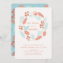 Eat Drink is prettige kerstfeestdag Kaart