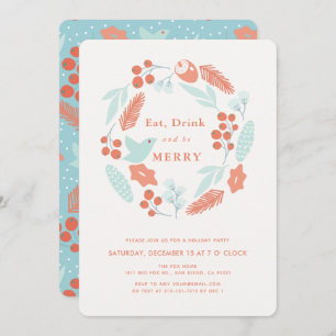 Eat Drink is prettige kerstfeestdag Kaart