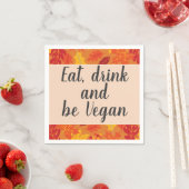 Eat drink is Vegan-herfstkleuren Thanksgiving Servet (Insitu)