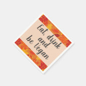 Eat drink is Vegan-herfstkleuren Thanksgiving Servet (Hoek)