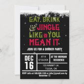 Eat, Drink & Jingle Holiday Party nodigt uit Kaart (Voorkant)