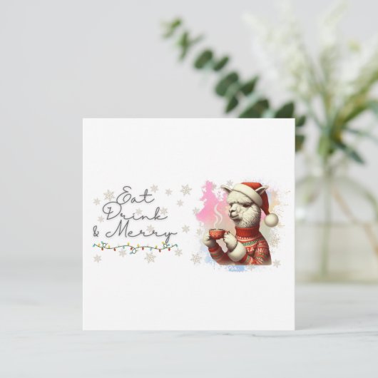 Eat Drink & Merry Christmas Card (Staand voorkant)