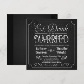 Eat-Drink moet gehuwd zijn met alkborduitvindingen Kaart (Voorkant / Achterkant)