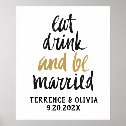 Eat Drink moet gehuwd zijn met speciale huwelijksb Poster (Voorkant)