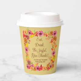 Eat Drink moet vrolijk zijn geef Bedankt-Thanksgiv Papieren Bekers