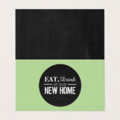 Eat Drink New Home, Change of Address Card Visitekaartje (Buitenkant ongevouwen)