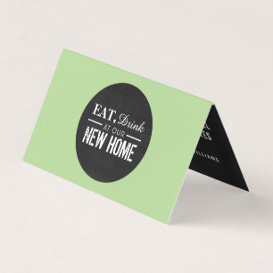 Eat Drink New Home, Change of Address Card Visitekaartje