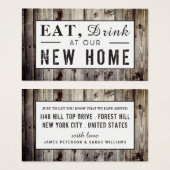 Eat Drink New Home, Change of Address Card Visitekaartje (Voorkant /achterkant)