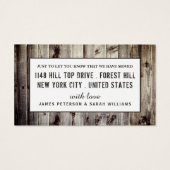 Eat Drink New Home, Change of Address Card Visitekaartje (Achterkant)