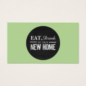 Eat Drink New Home, Change of Address Card Visitekaartje (Voorkant)