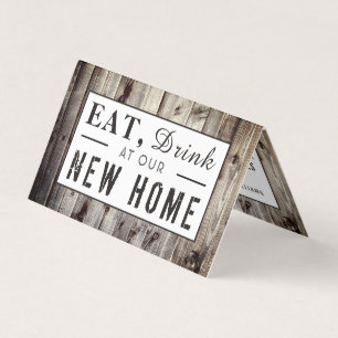 Eat Drink New Home, Change of Address Card Visitekaartje