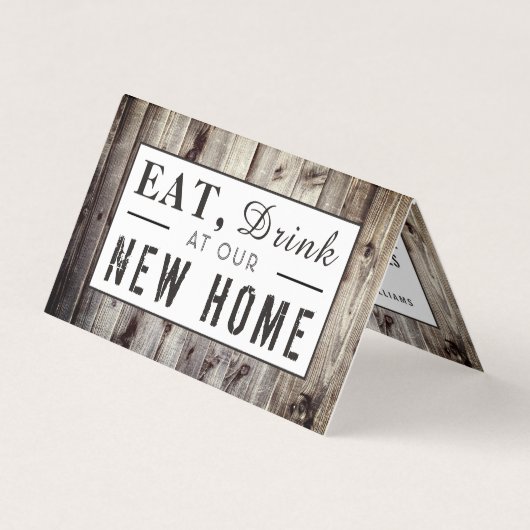 Eat Drink New Home, Change of Address Card Visitekaartje (Voorkant)