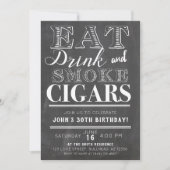 Eat Drink & rookgordijnen Uitnodiging (Voorkant)