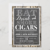 Eat Drink & rookgordijnen Uitnodiging (Voorkant)