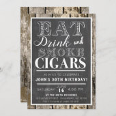 Eat Drink & rookgordijnen Uitnodiging (Voorkant / Achterkant)