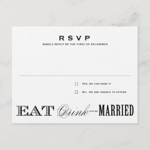 EAT, DRINK   RSVP