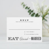 EAT, DRINK | RSVP 3,5 x 5 Kaartje (Staand voorkant)