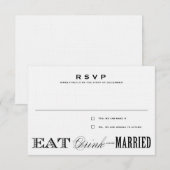 EAT, DRINK | RSVP 3,5 x 5 Kaartje (Voorkant / Achterkant)