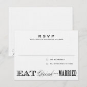 EAT, DRINK | RSVP KAARTJE (Voorkant / Achterkant)